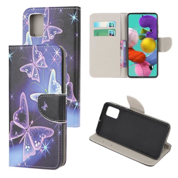 Wonderland Samsung Galaxy A51 flip kotelot - Kaunis Perhonen Multicolor