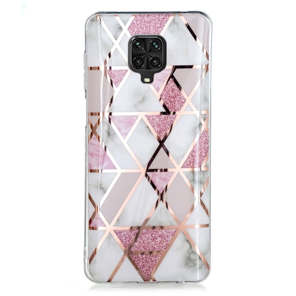 Marble Xiaomi Redmi Note 9 Pro / 9s Etui - Lyserød / Hvid White