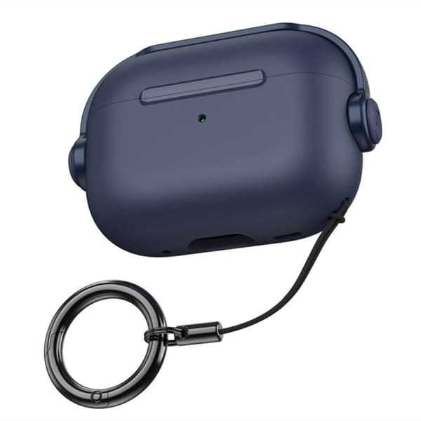 AirPods Pro 2 dobbeltfarvet etui i headset-stil med rem - Blå Blue