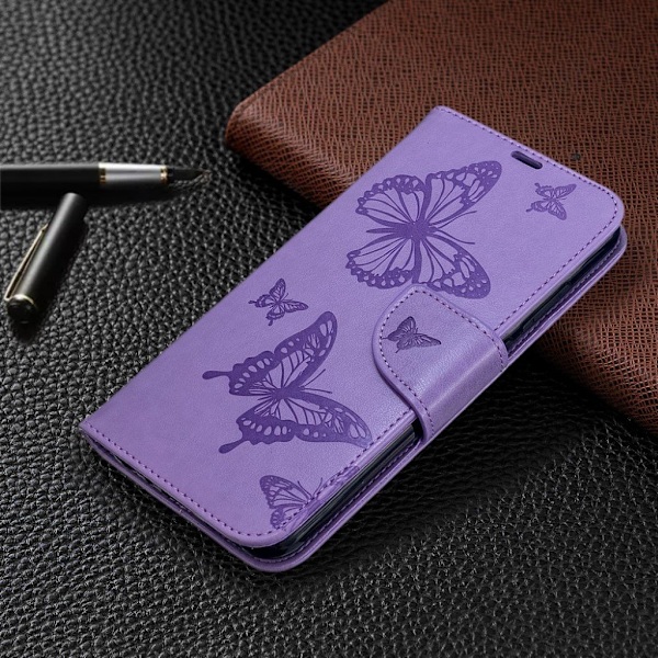 Butterfly Xiaomi Redmi Note 8T etui – Lilla Purple