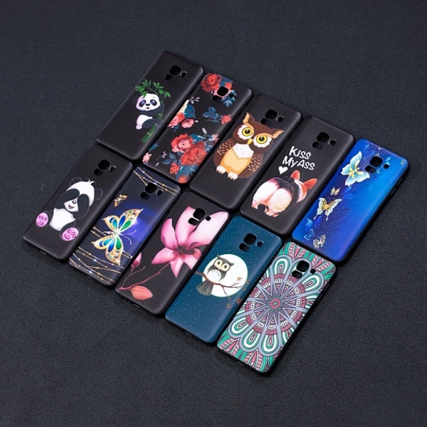 Butterfly läder Samsung Galaxy J6 (2018) fodral - Flerfärgad multifärg