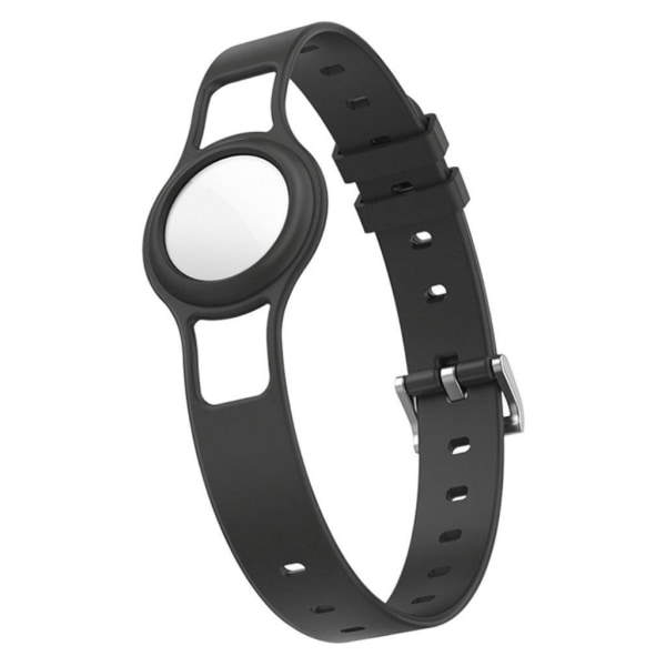 Silicone protective watch strap for AirTags - Black Svart