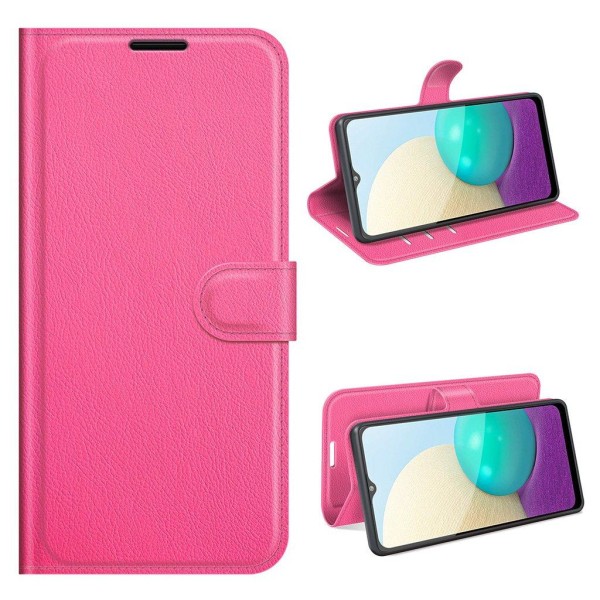 Classic Samsung Galaxy A02 flip kuoret - Ruusu Pink