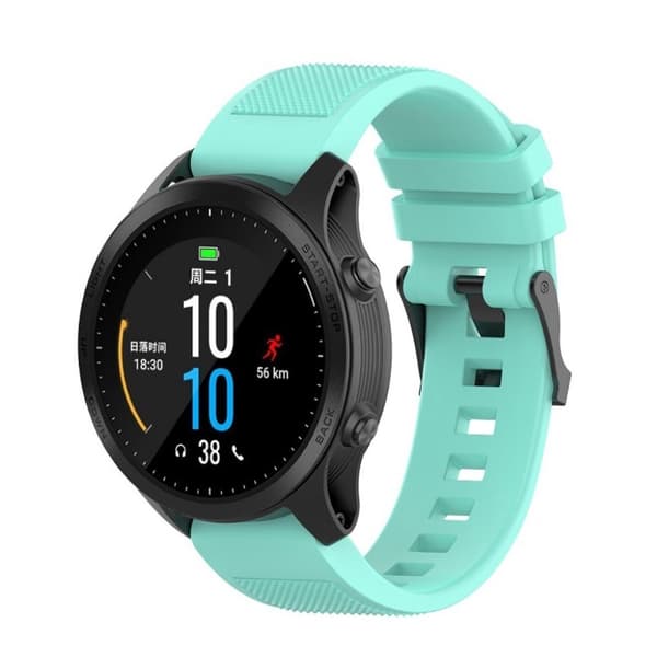 Garmin Fenix 5 / 5 Plus / Forerunner 935 / Approach S60 silikone Urrem - Cyan Green
