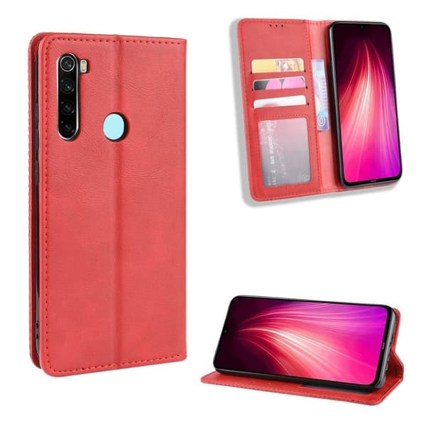 Bofink Vintage Xiaomi Redmi Note 8 veske - Rød Red