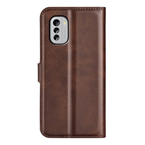 Læderetui med Pung til Nokia G60 - Brun Brown