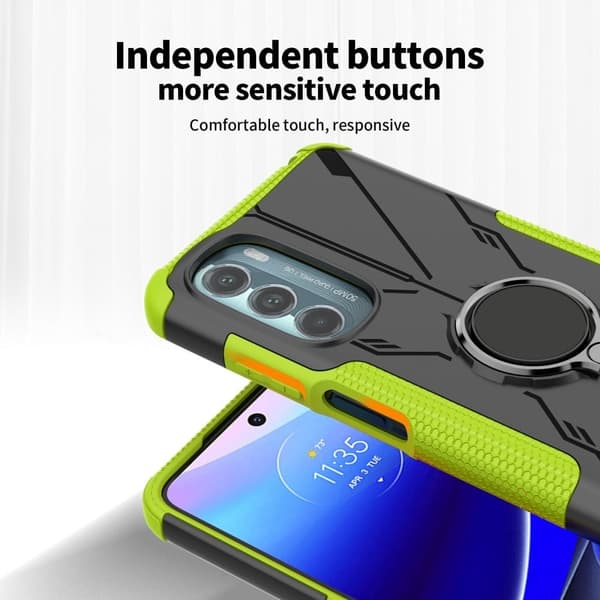 Kickstand-skydd med magnetisk platta för Motorola Moto G Stylus 5G (2022) - Vit Vit