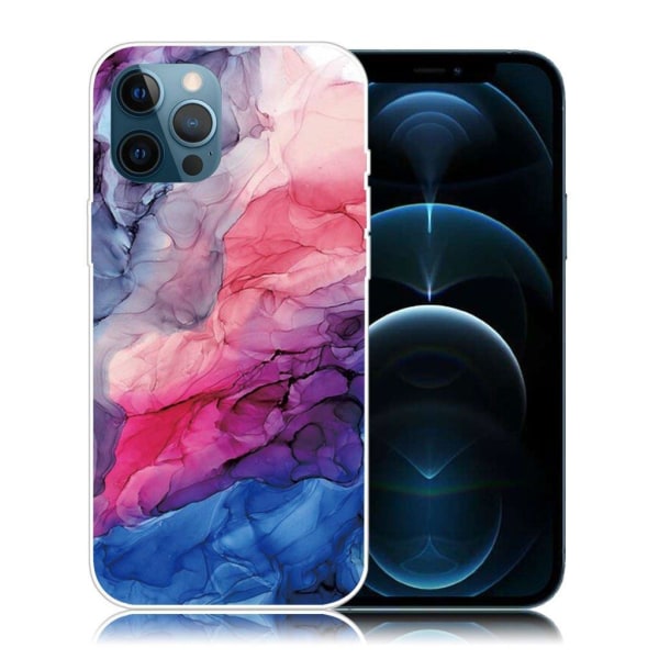 Marble design iPhone 12 Pro / iPhone 12 kotelot - Vesipitoinen Elinvoimainen Kuvio Multicolor