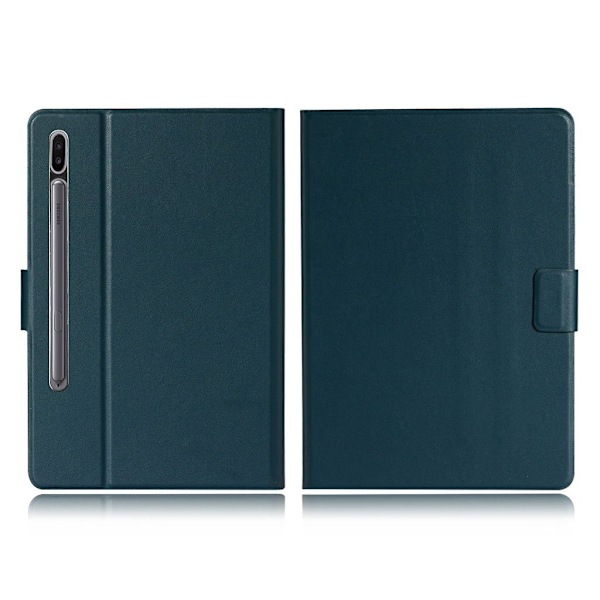 Samsung Galaxy Tab S7 yksinkertainen nahkainen kotelo - Tummanvihreä Green
