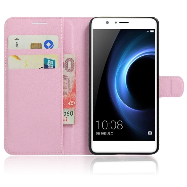 Mankell Litchi Läderfodral för Huawei Honor 8 - Rosa Rosa