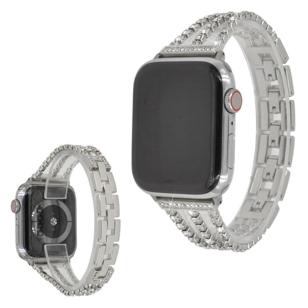 Apple Watch Series 5 40mm rhombus decor urrem - Sølv Silver grey