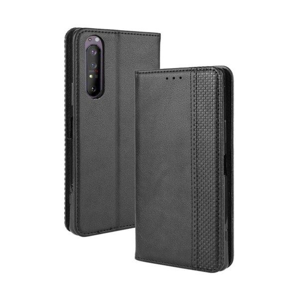 Bofink Vintage läder Sony Xperia 1 II fodral - Svart Svart