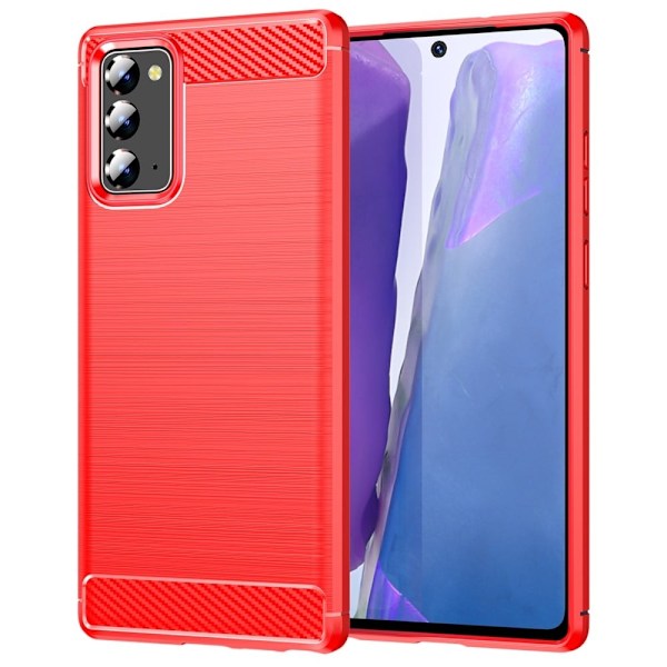 Carbon Flex Suojakotelo Samsung Galaxy Note 20 5G / Note 20 - Punainen Red