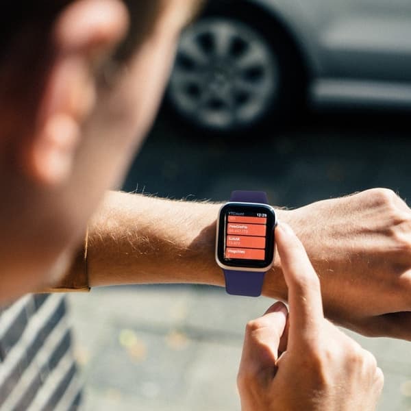 Apple Watch Series 5 / 4 40 mm silikon flex-klokkebånd - Blå Størrelse: S Blue