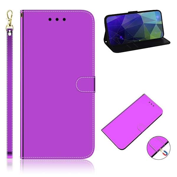 Mirror iPhone 12 / 12 Pro Flippetui - Lilla Purple