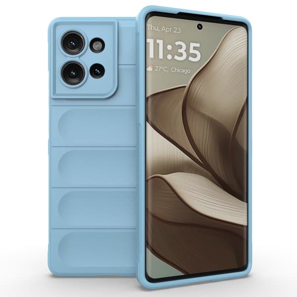 Mjukt greppformat Motorola Edge 50 skal - Baby Blå Blå
