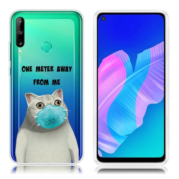 Deco Huawei P40 Lite E Cover - Kat med Maske Multicolor