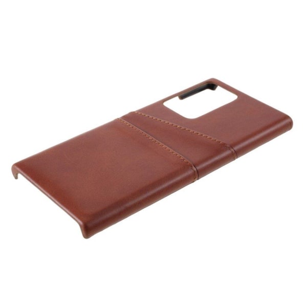 Dual Card Etui Samsung Galaxy Note 20 Ultra - Mørkebrun Brown