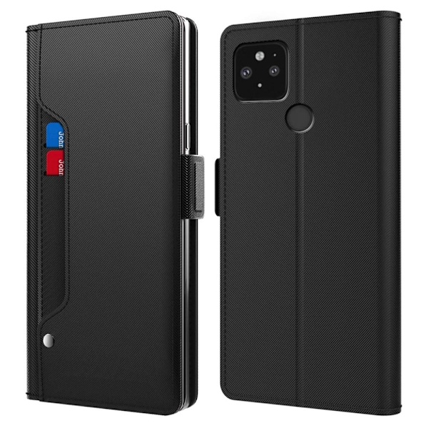 Phone Suojakotelo With Make-up Mirror And Slick Design For Google Pixel 5 - Musta Black