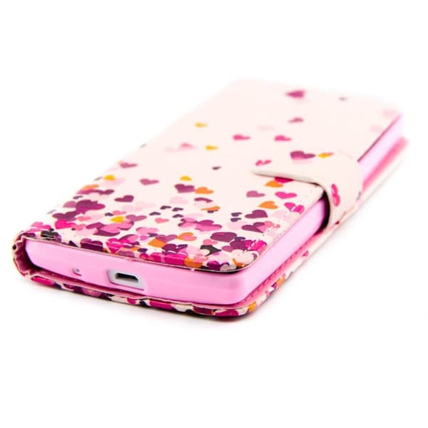 Moberg LG Leon Lær Etui - Fargerike Hjerter Multicolor
