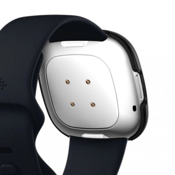 Fitbit Sense / Versa 3 elegant ram med strassdekor - Svart Svart