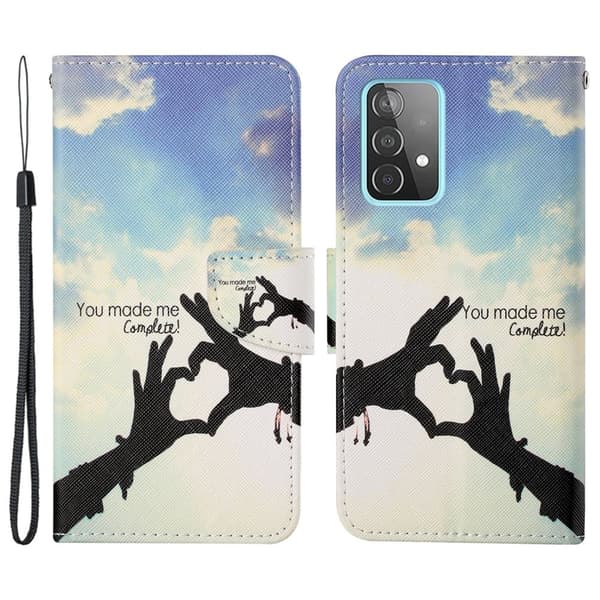 Wonderland Samsung Galaxy A53 5G Flip Etui - Hjerte Form / Finger Multicolor