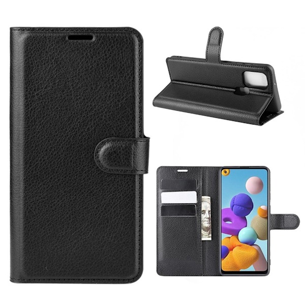 Classic Samsung Galaxy A21s kotelot - Musta Black
