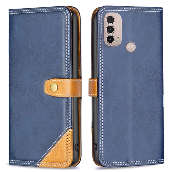 BINFEN tofarget læretui for Motorola Moto E30 / Motorola Moto E40 - Blå Blue