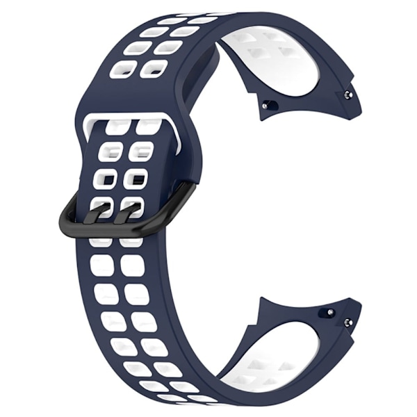Samsung Galaxy Watch 5 / 4 / 3 (41mm) dobbeltfarvet silikoneurrem - Midnatsblå / Hvid Blue
