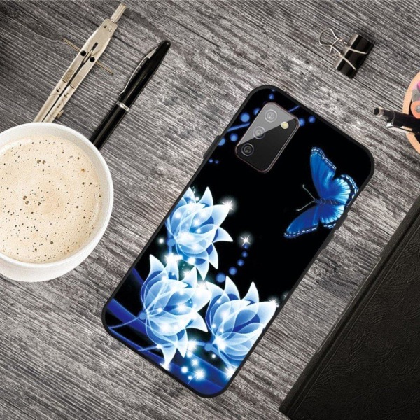 Imagine Samsung Galaxy A02s Etui - Luminous flower Blue