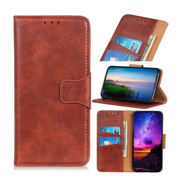 Crazy Horse Samsung Galaxy A20e split lædercover - brun Brown