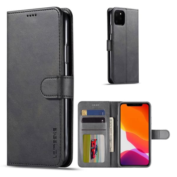 LC.IMEEKE iPhone 11 Pro Max flip etui - Svart Black