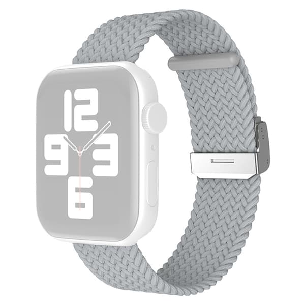 Apple Watch (45 mm) enkel klokkerem i nylon - Perle Hvit White
