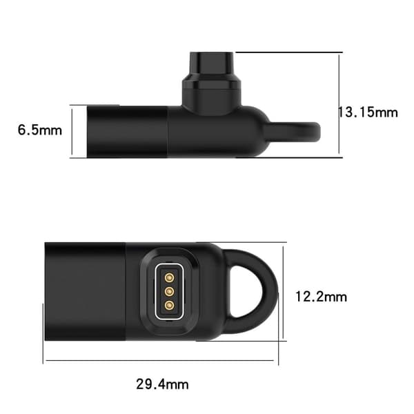 Coros Pace Pro -lataussovitin Smart Watch -älykellon latausliitin, jossa on anturi Black