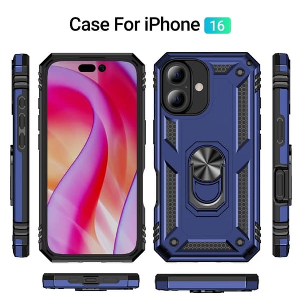 Bofink Combat iPhone 16 deksel - Blå Blue