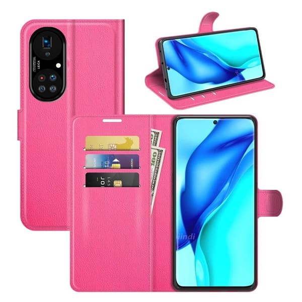 Classic Huawei P50 Pro Flip etui - Rose Pink