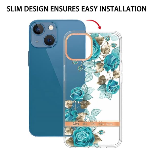 Super Slim och Hållbar Mjukskal till iPhone 14 Plus - Hc002 Blue Rose Blå