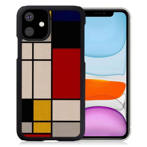 iKins premium etui for iPhone 11 - Mondrian Wood Multicolor
