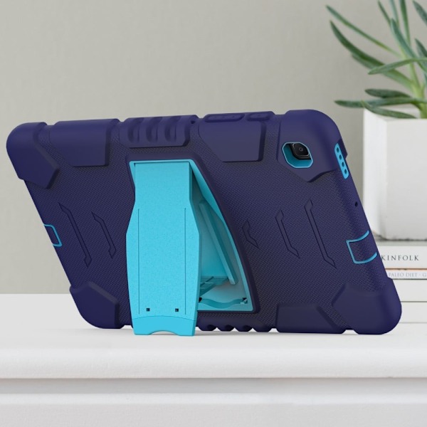 Samsung Galaxy Tab S6 Lite silikonfodral med kickstand - Marinblå / Blå Blå