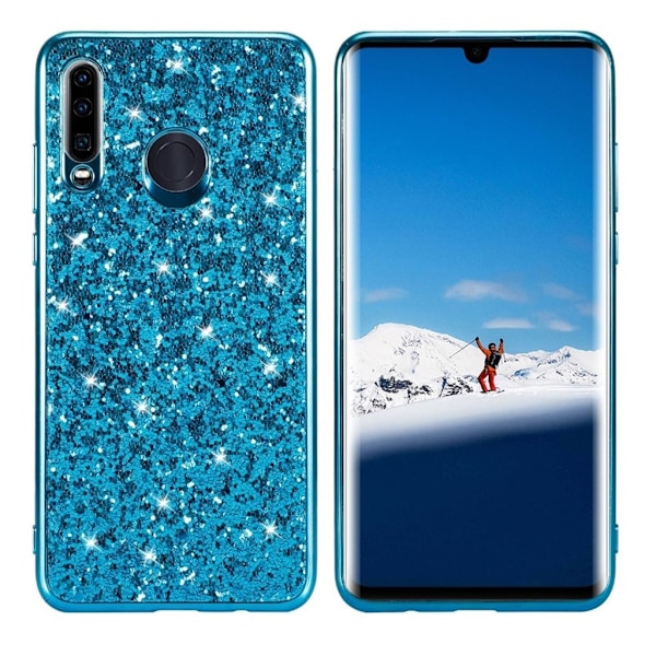 Glitter Huawei P30 Lite skal - Blå Blå