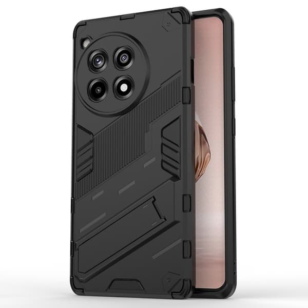 Støtsikkert hybriddeksel med et moderne preg for OnePlus Ace 3 / OnePlus 12R - Svart Black
