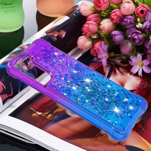 prinsesse Samsung Galaxy S21 cover - lilla / Sky blå