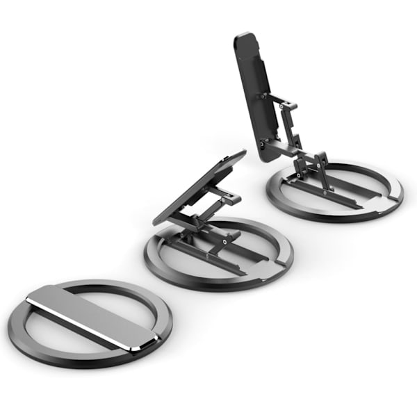 Universal cool iron ring phone stand - Sort Black