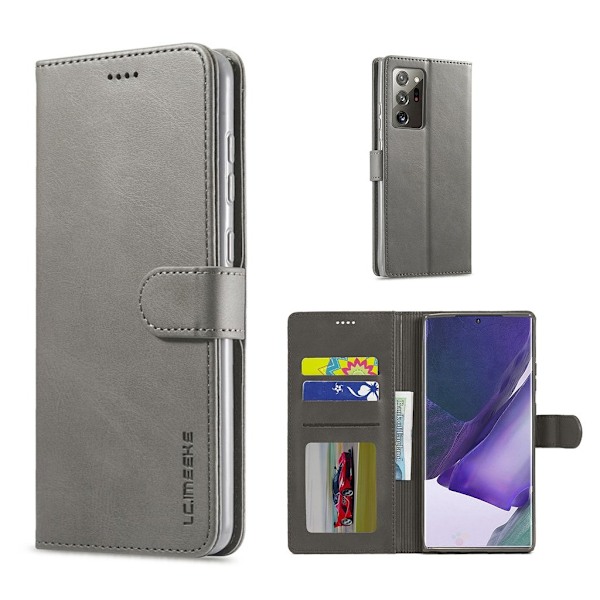 LC.IMEEKE Samsung Galaxy Note 20 Flip kotelot - Harmaa Silver grey