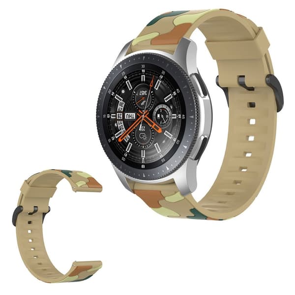 Holdbar camouflage-urrem til Samsung Galaxy Watch - Khaki Beige