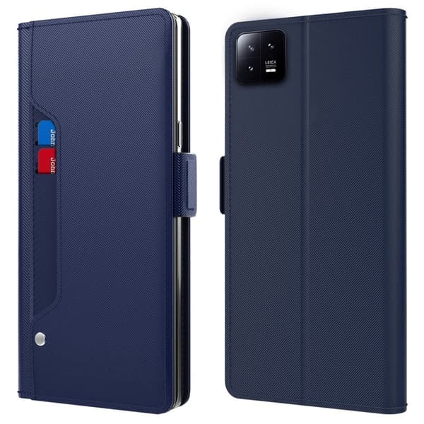 Snyggt Xiaomi 13 Pro fodral med sminkspegel - Blå Blå