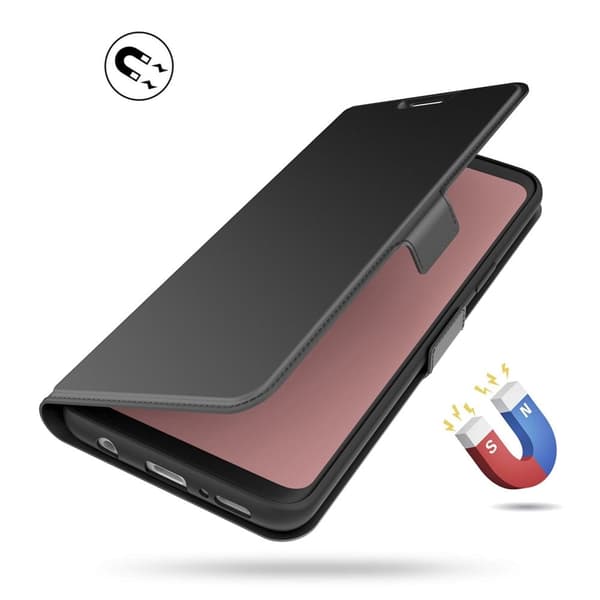 Glat og tyndt premium Samsung Galaxy S23 Plus læderetui - Sort Black