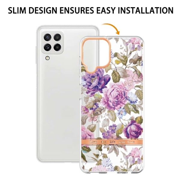 Supertyndt og slidstærkt softcover til Samsung Galaxy A22 4G / M32 - Lilla Pæon Purple