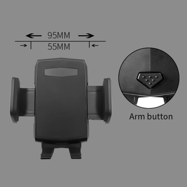 360 degree Universal car mount holder for 3.5-6.0 inch phone Black