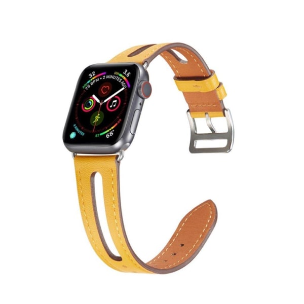 Apple Watch Series 5 44mm kellonauha naudannahasta - Keltainen Yellow